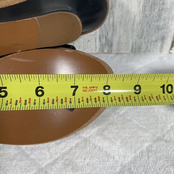 Leifsdottir Olli Wood Wedges Black Tassel Strappy Platform Sandal EU 38 US 7-7.5 - Picture 9 of 11